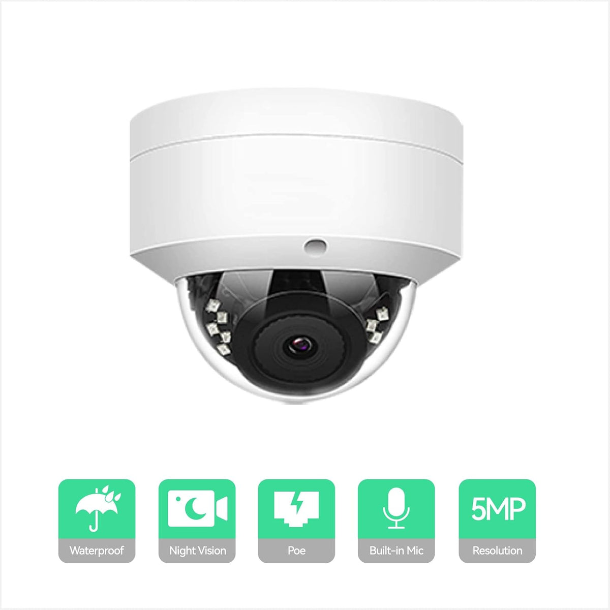 16-Channel 4K POE IP Security Camera System with 5MP POE IP Dome Camera I815