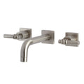 Brushed Nickel Wall Mount Bathroom Faucet O33973