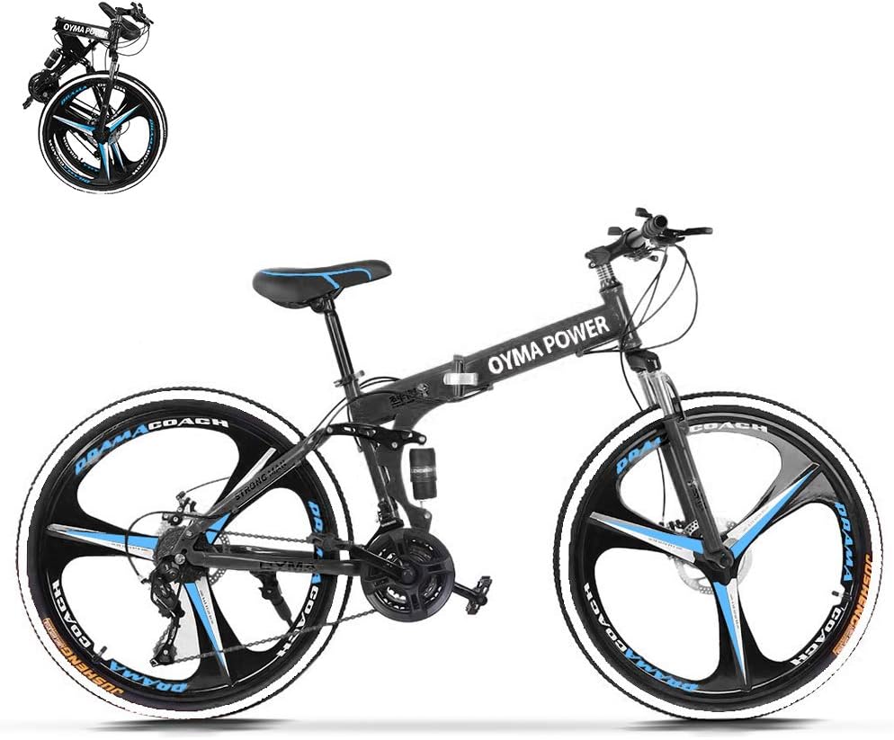 Mens 26 Inch Wheels Mountain Bike with High Carbon Steel Frame, 21-Speed, Disc Brakes W1837