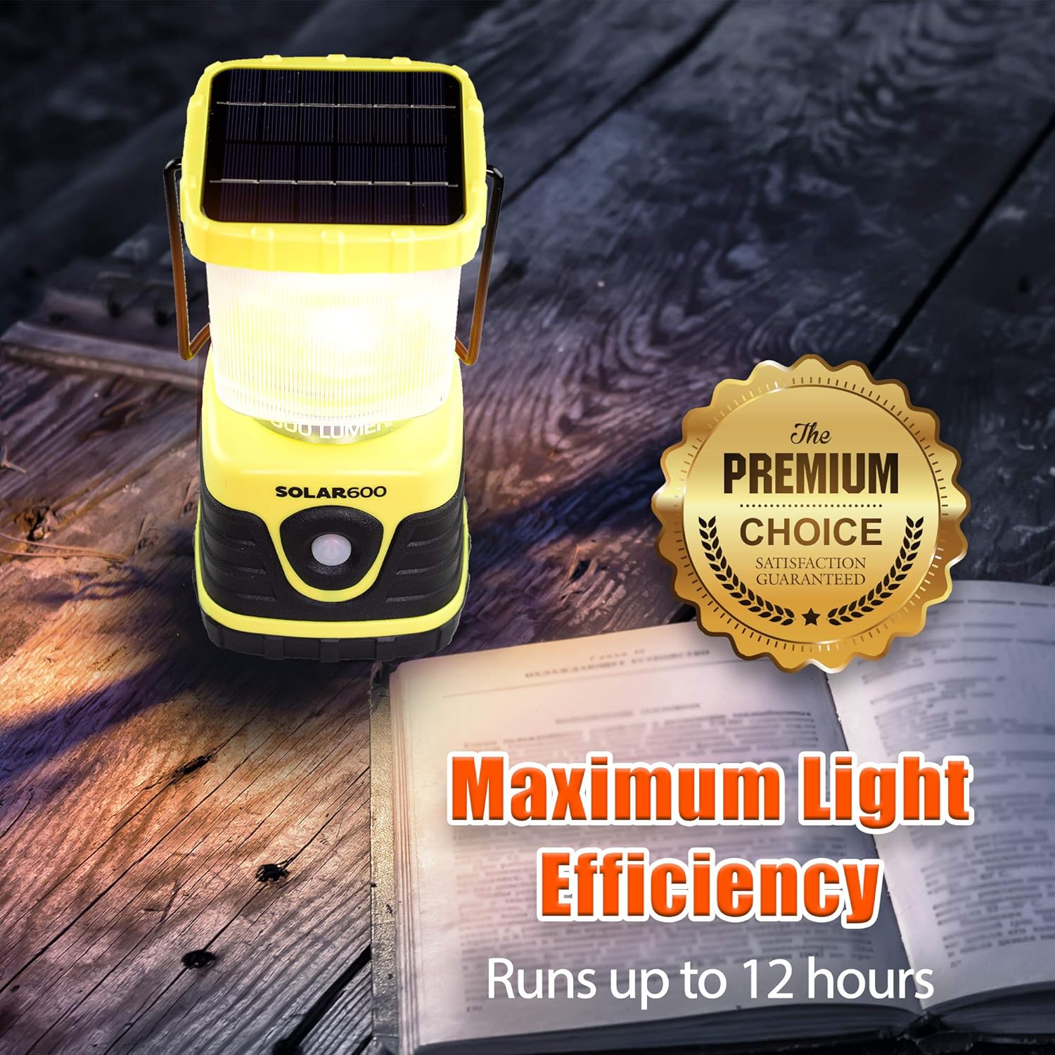 Solar Camping Lantern 600 Lumen USB Power Bank Pack of 2 H3960