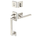 Solid Brass Tubular Door Entry Set with Crystal Knob S23189