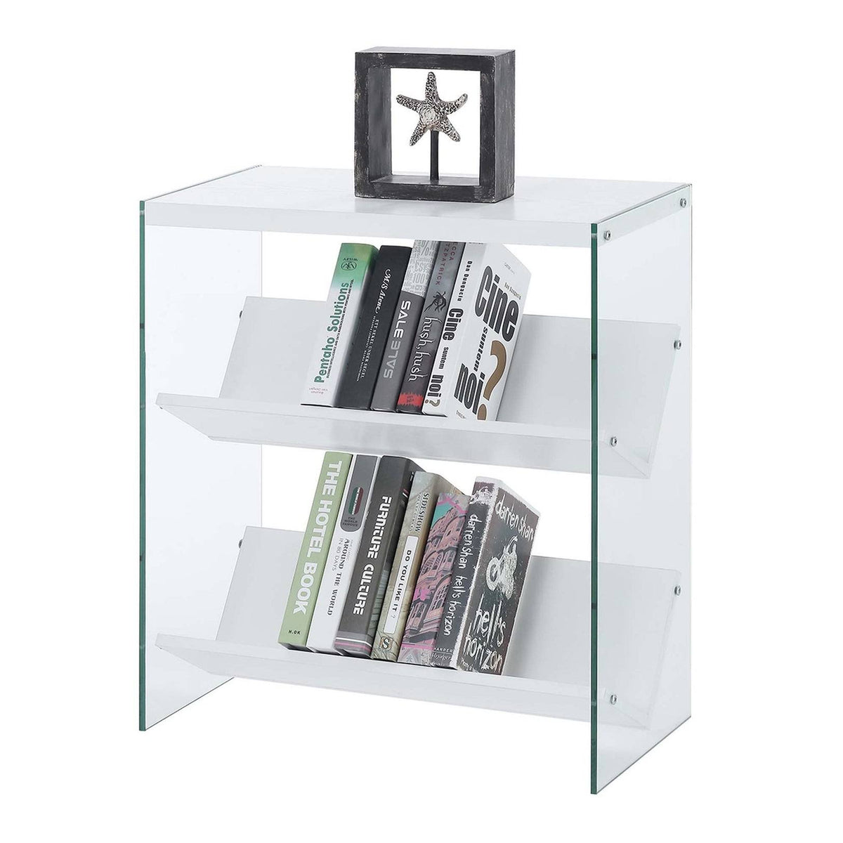 Glass/Wood Bookcase M4499