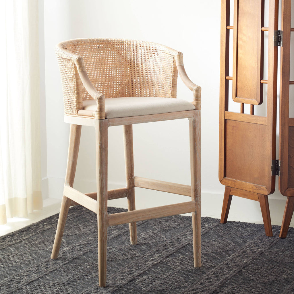 Natural / White Washed Bar Stool D9466