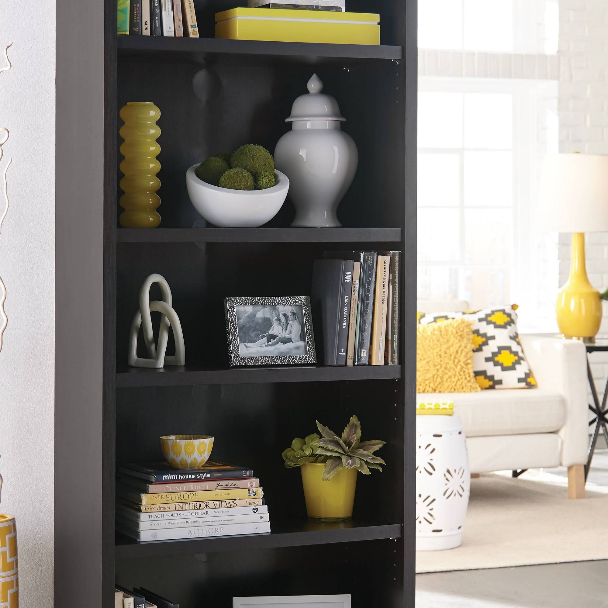 Black Walnut 5-Shelf Bookcase H40393