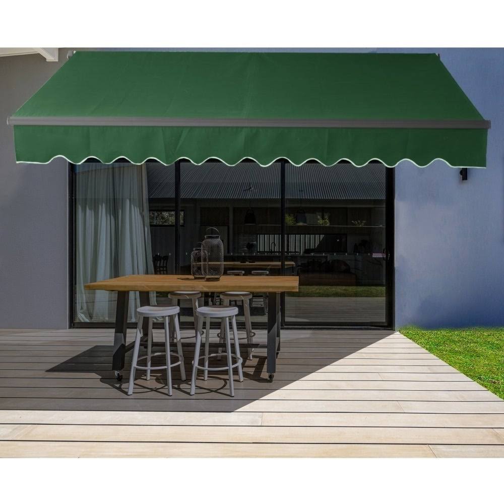 12 x 10 ft. Black Frame Retractable Patio Canopy Awning S669332