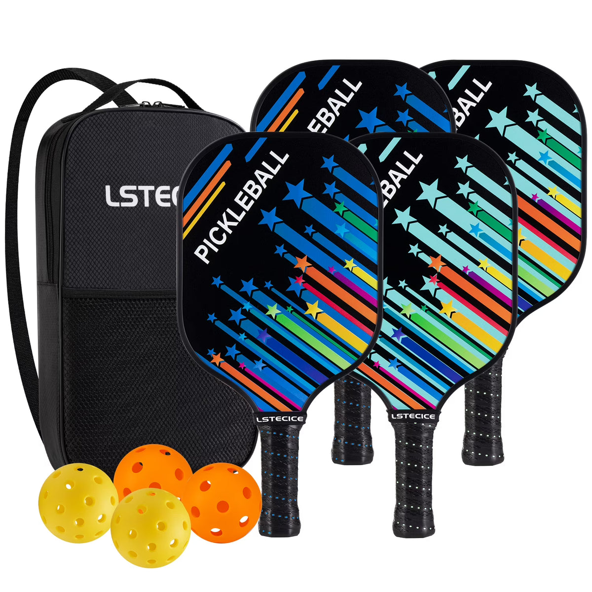 Pickleball Paddle Set of 4 with Black Bag V800383