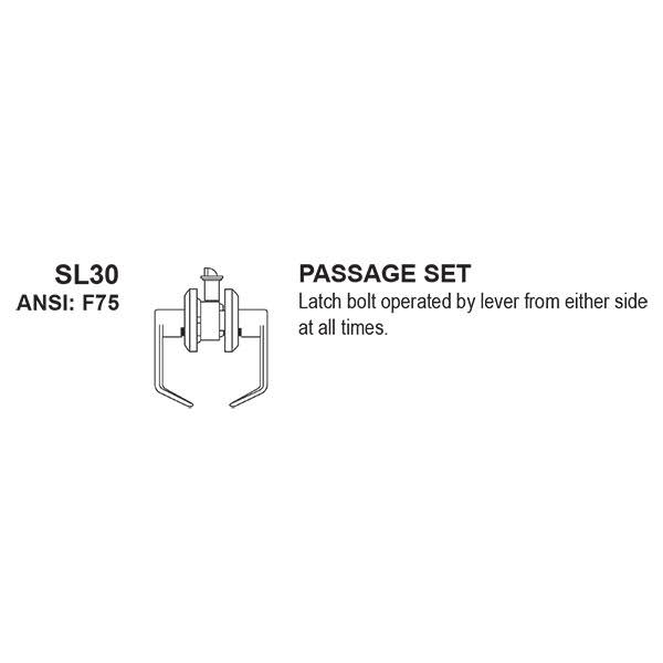 Dark Bronze Passage Lever Set H282883
