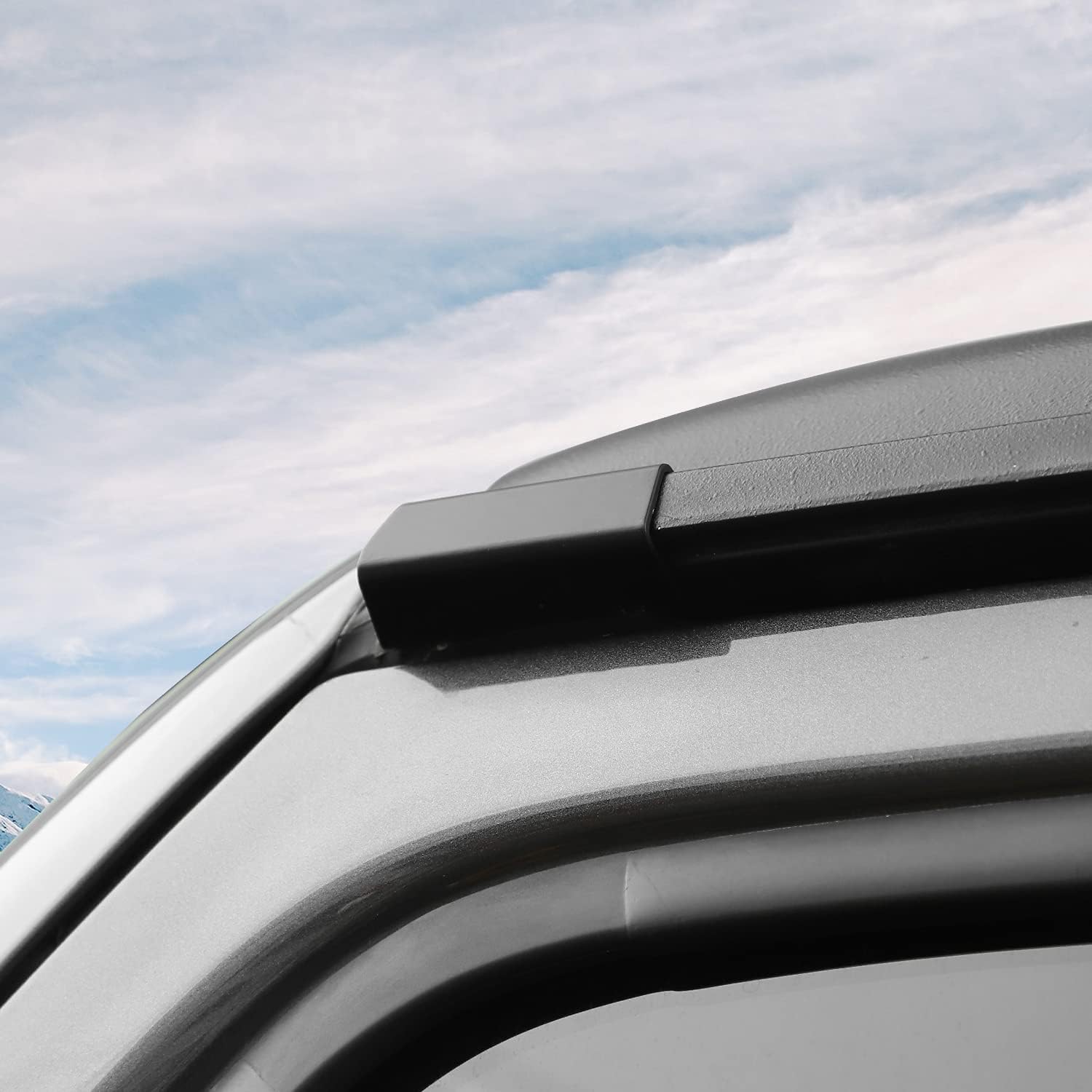 Black ABS Rain Gutter Deflector for Jeep Wrangler JL JLU & Gladiator JT, 1 Pair C229