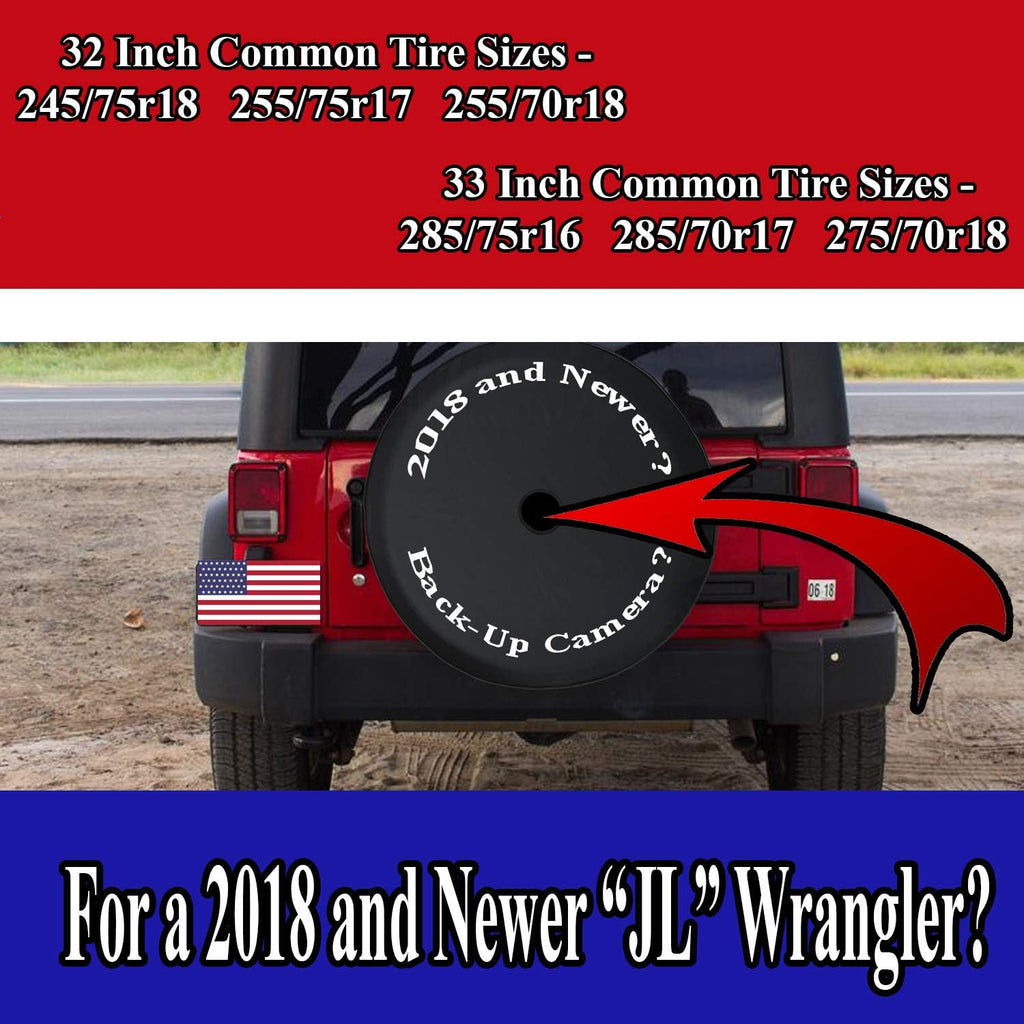Black 32 Inch Pack of 2 Spare Tire Cover E13406