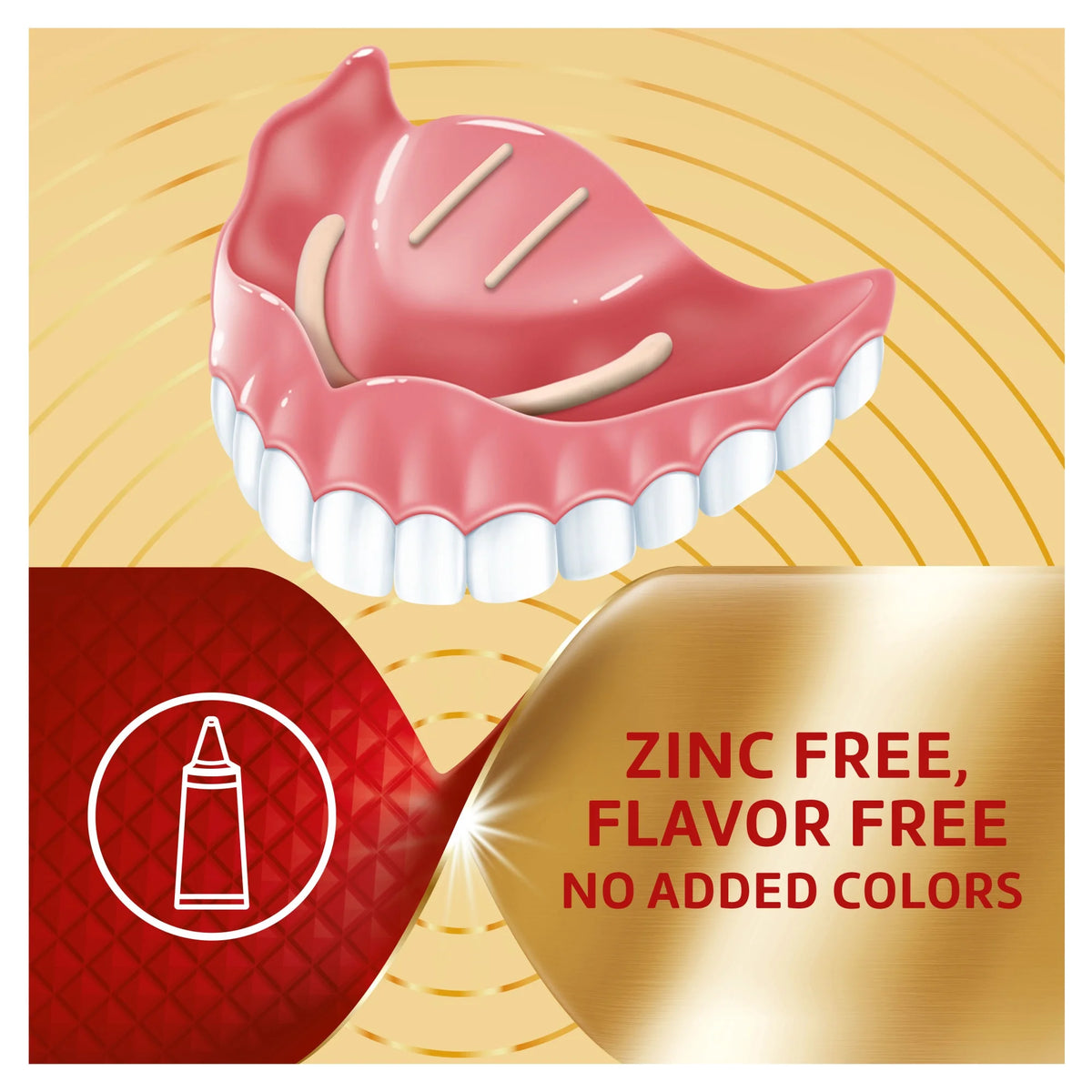 Denture Cream, Unflavored - 2.2 oz 4 Pk D31629