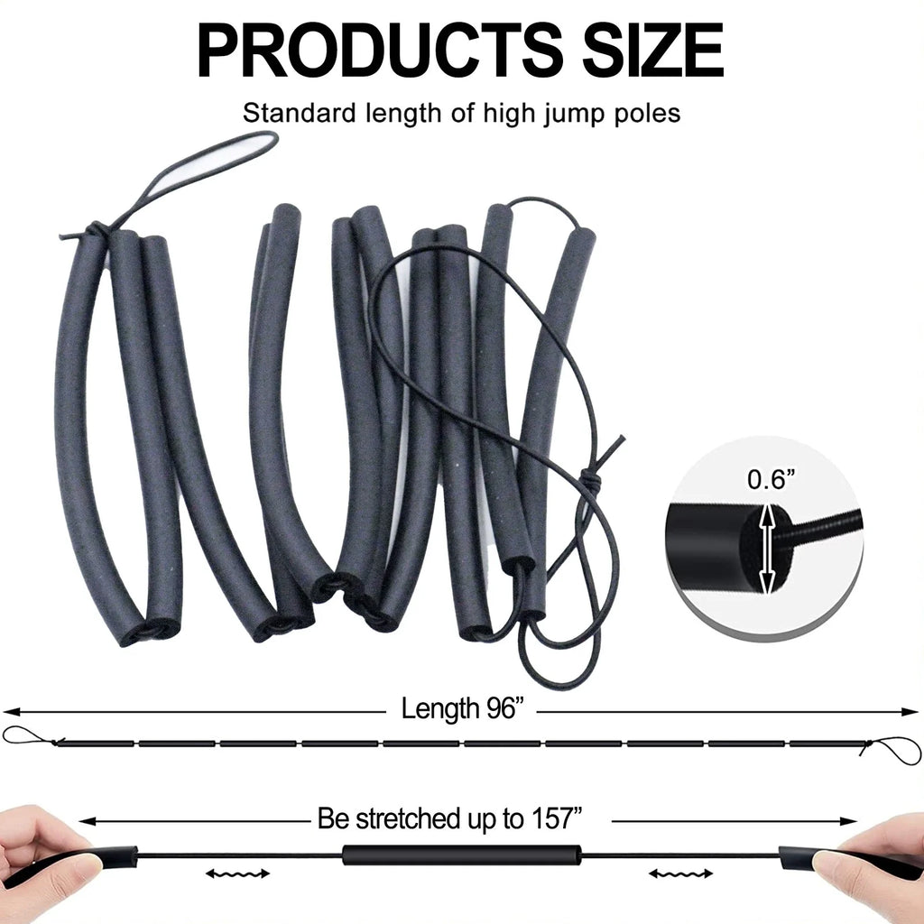 High Jump Bungee Elastic Crossbar Foam Track rope O633008