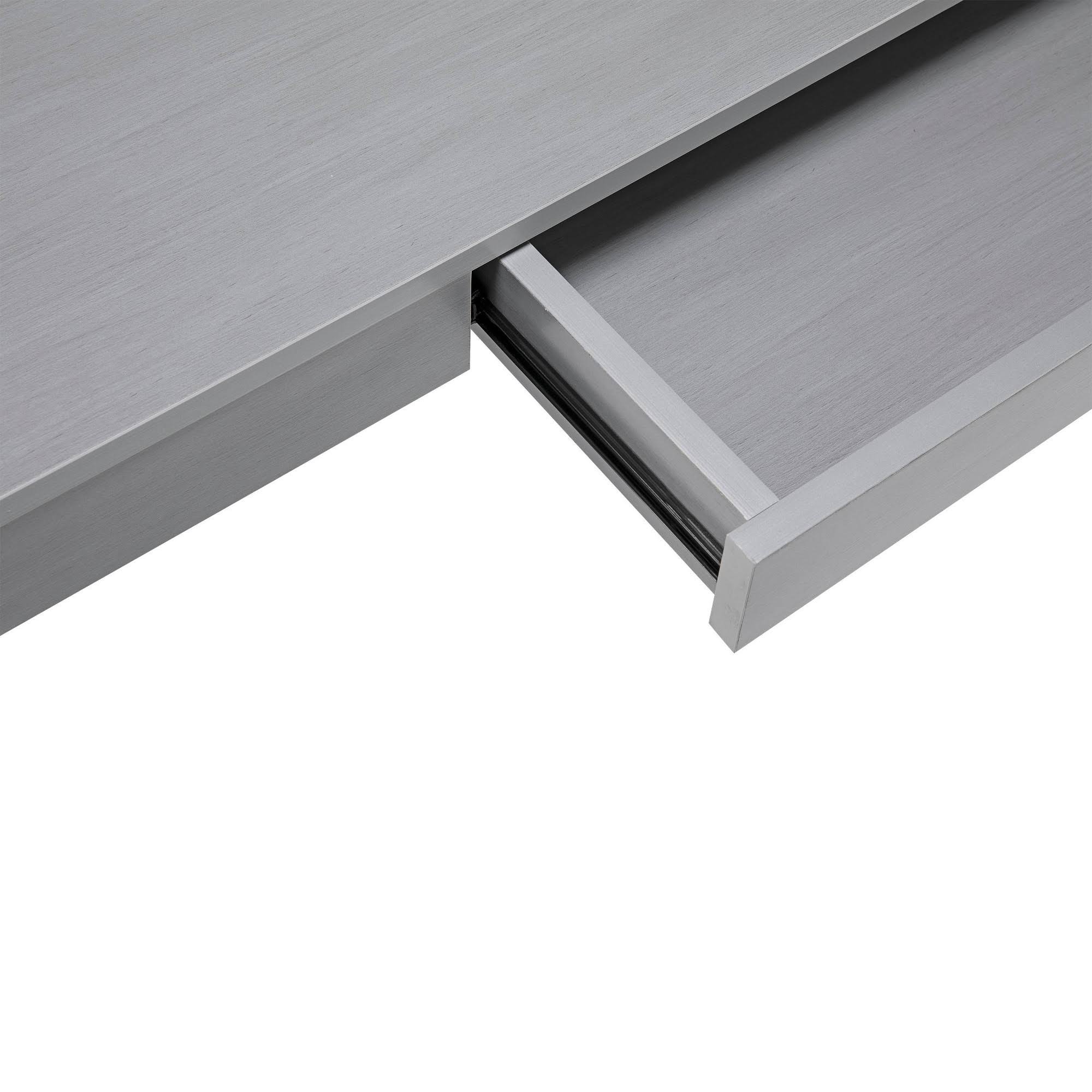Rectangular Gray Standing Desk with Adjustable Height T8599
