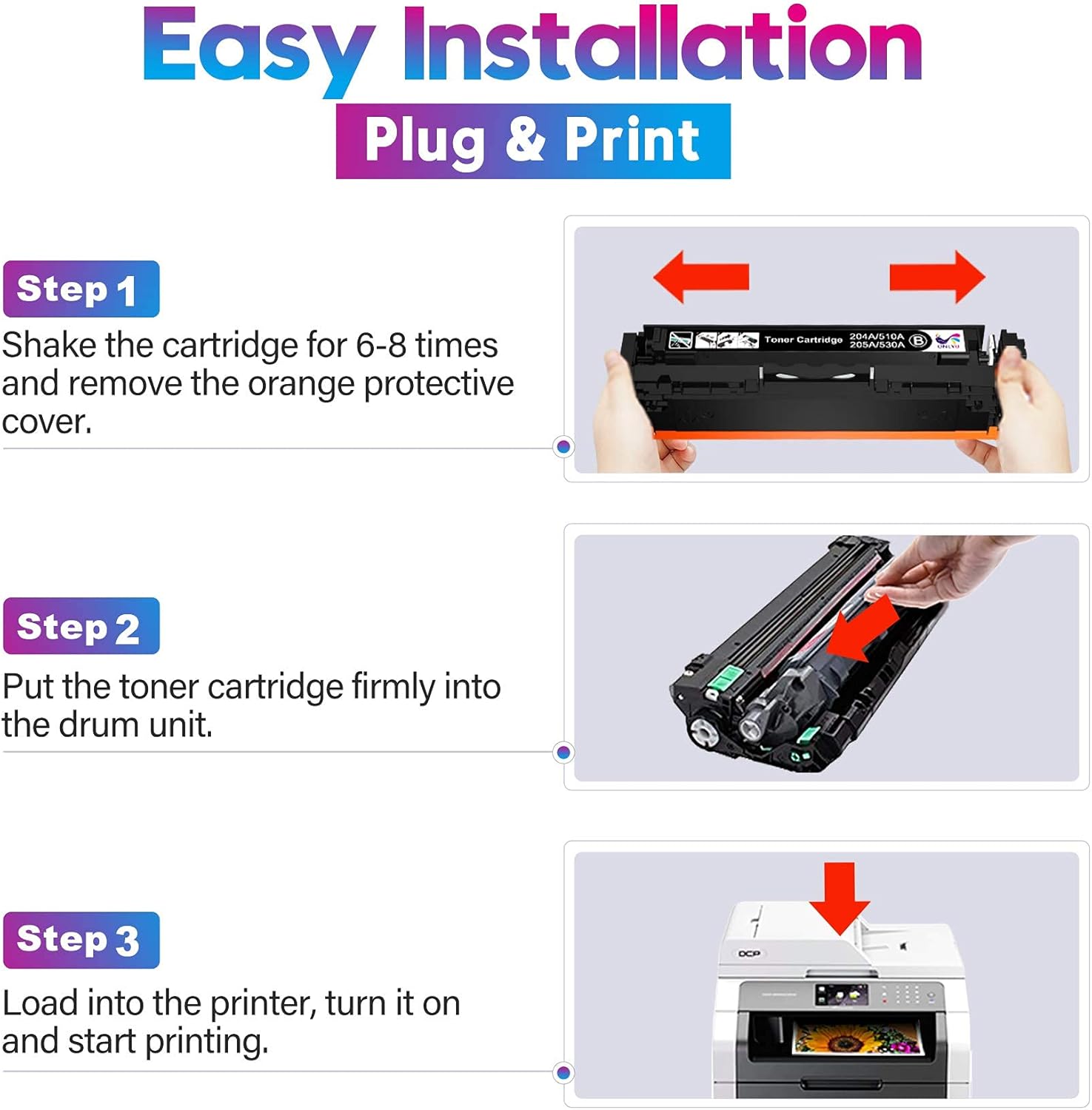 Compatible Toner Cartridge 4-Pack (Black, Cyan, Yellow, Magenta) Z678410