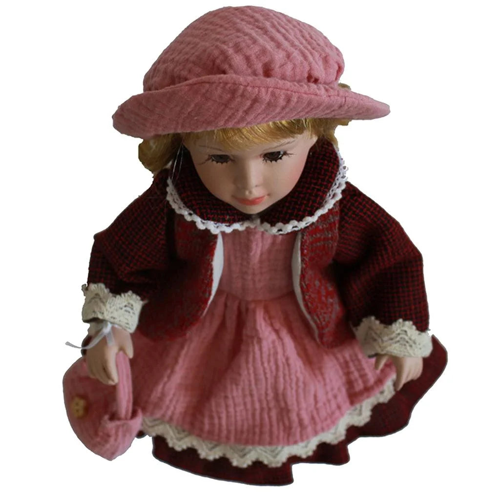 40cm Porcelain Doll with Display Stand R297