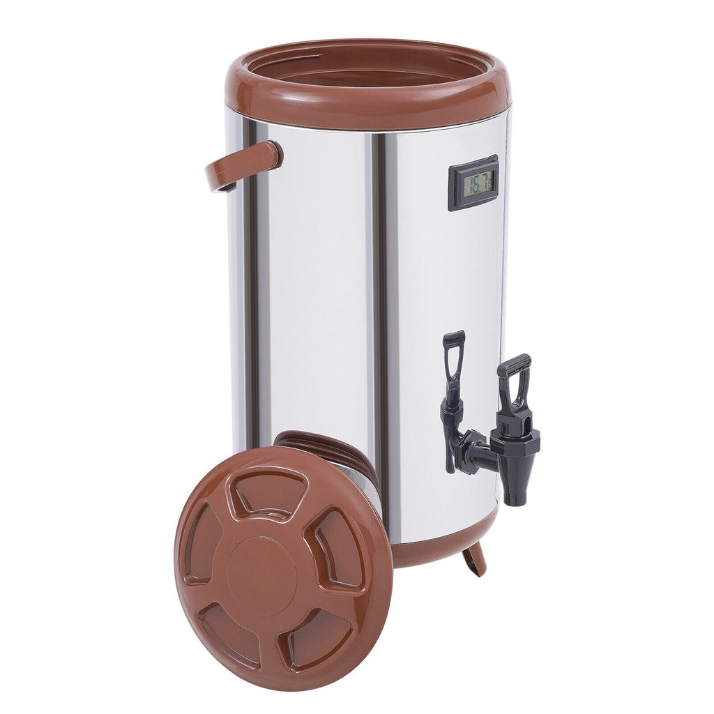 12L Stainless Steel Insulated Beverage Dispenser with Spigot E563334
