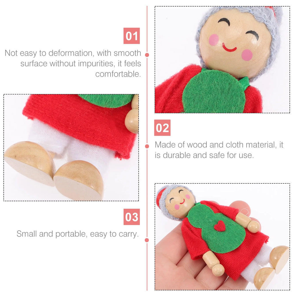 7 Pcs Wooden Dolls Playset Q133