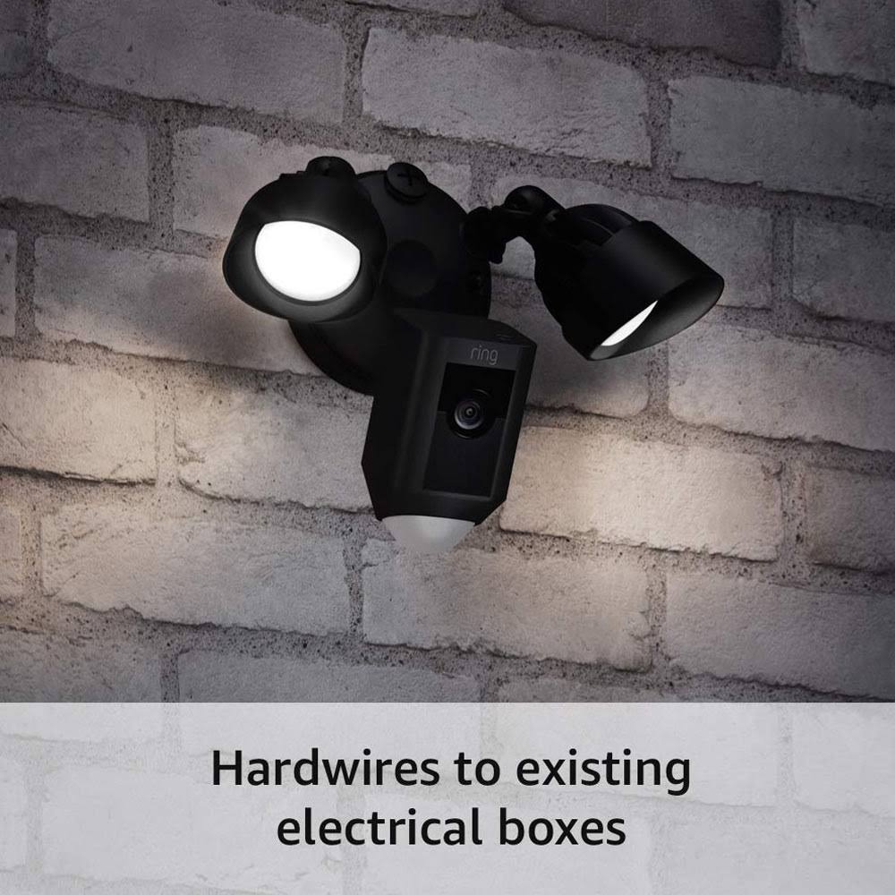 Black Floodlight Cam Wired Plus L32376