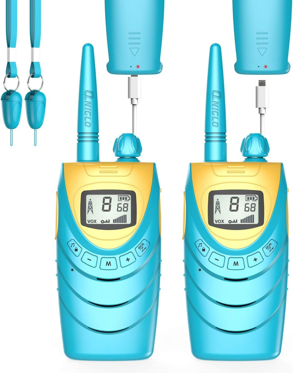 4 Pack Rechargeable Walkie Talkies, 22 Channels FRS 2 Way Radios I28769
