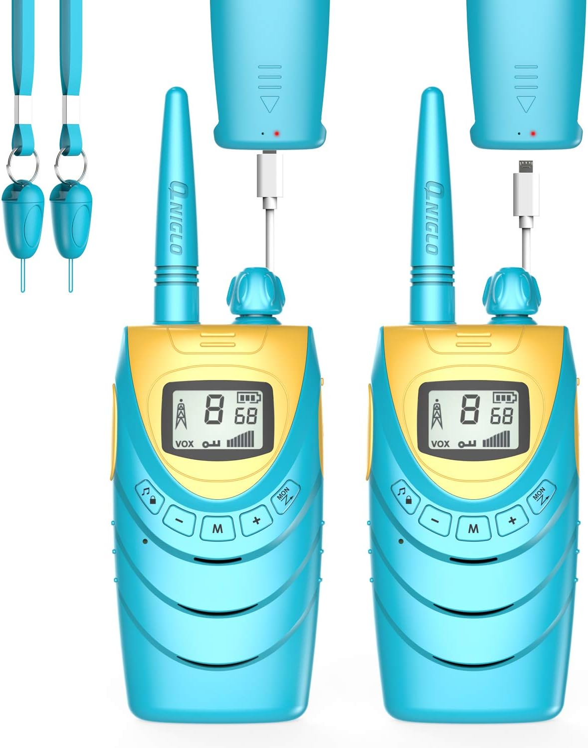 4 Pack Rechargeable Walkie Talkies, 22 Channels FRS 2 Way Radios I28769