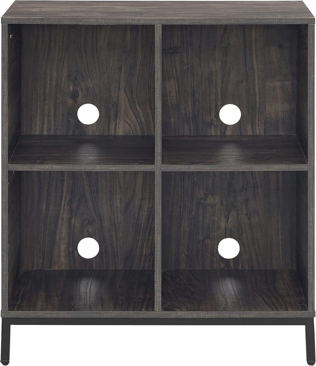 Brown Ash Record Storage Cube Bookcase B349242