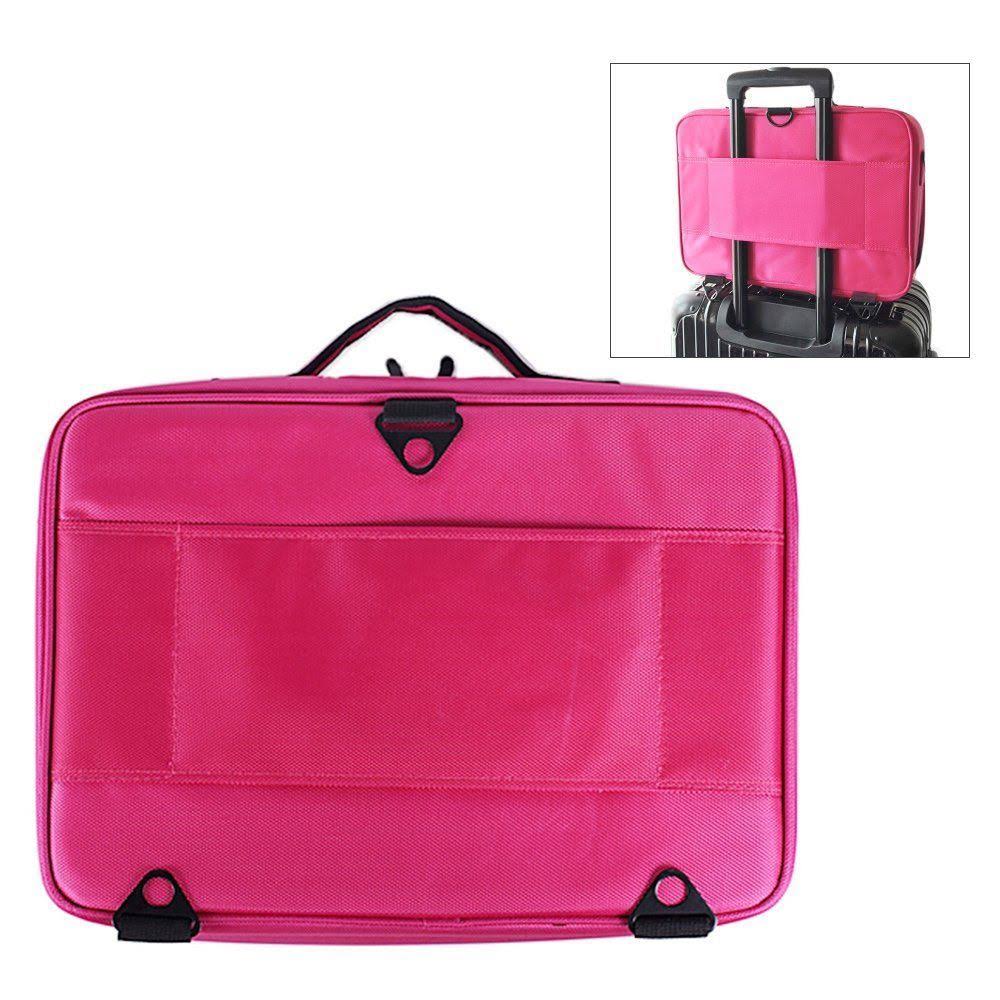 3 Layer Makeup Train Case Cosmetic Organizer Storage Brush Box C404079