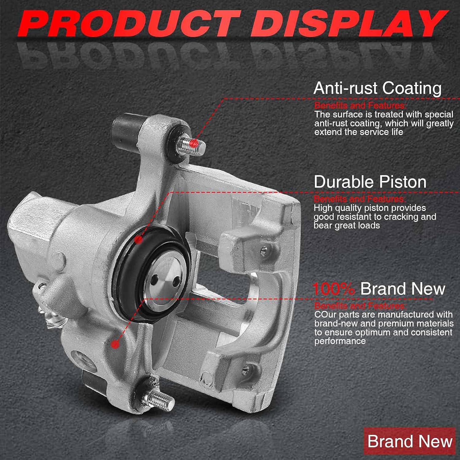Set of 2 Rear Side Brake Caliper Assembly C4119