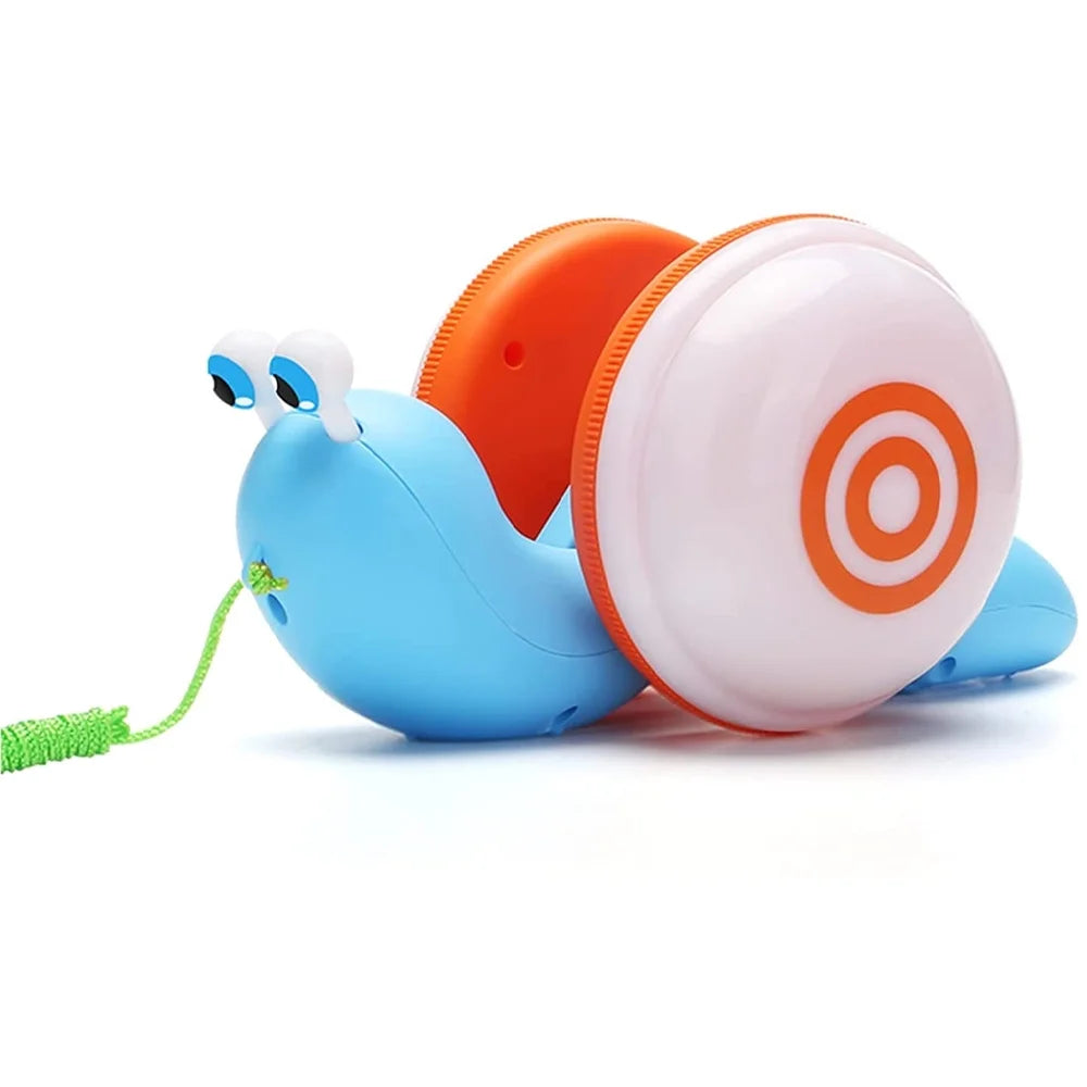 Colorful Light Music Push Pull Snail Toddler Toy T2184