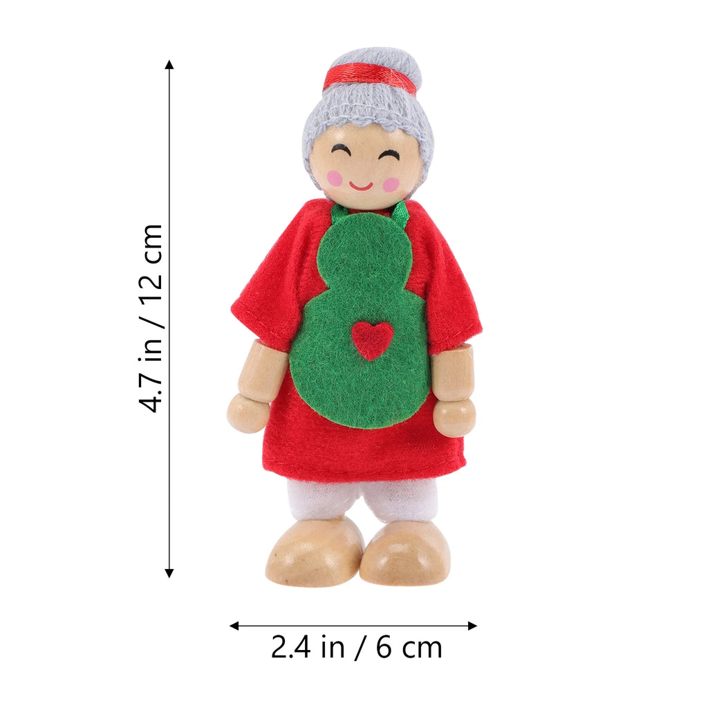 7 Pcs Wooden Dolls Playset Q133