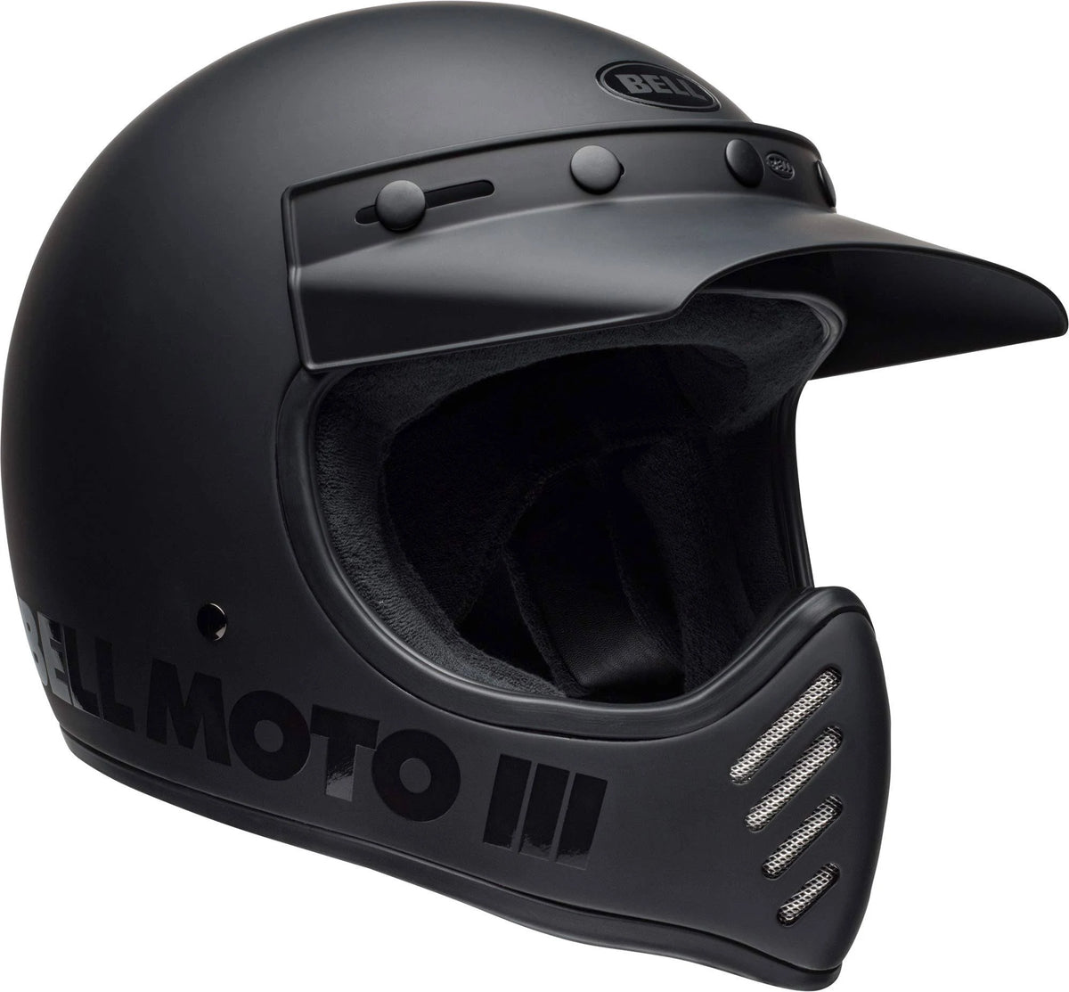 Matte/Gloss Blackout Moto-3 Helmet E6228