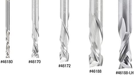 CNC Solid Carbide Compression Spiral 1/4 Dia x 7/8 x 1/4 Shank Pack of 2 M7286