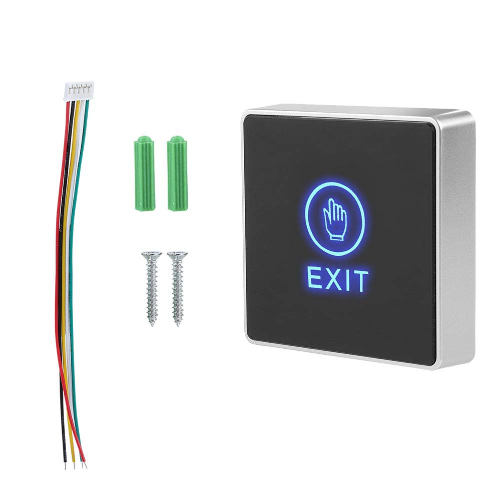 Door Touch Exit Release Button Switch Panel with Blue Indicator Light T92302