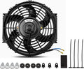Reversible 10 Inch Electric Radiator Cooling Fan with Mounting Kit 1350 CFM 12 Volts Pack of 2 A993