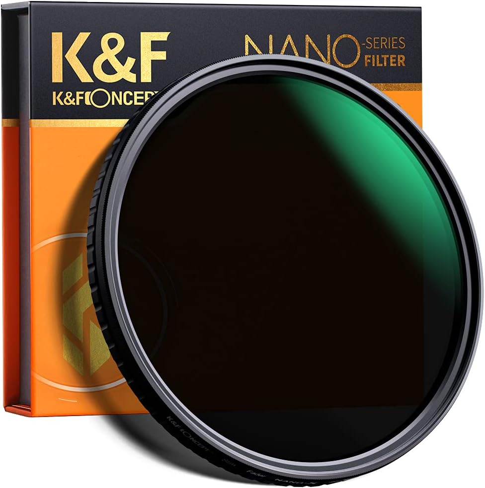 58mm Variable ND Filter ND2-ND32 Camera Lens Filter, 28 Multi-Layer Coatings, Pack of 2 J905