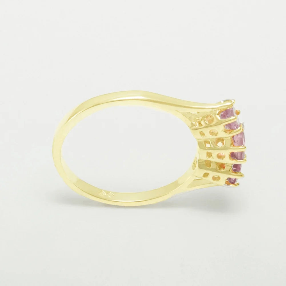 14k Yellow Gold Pink Tourmaline Engagement Ring M2463