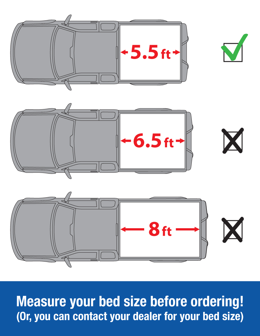 Soft Roll Up Truck Bed Tonneau Cover (5.5-Feet) A3495
