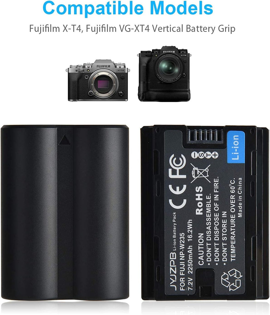 2-Pack Rechargeable Li-Ion Camera Batteries with Charger F994649