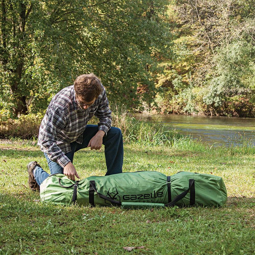 Green Pop Up Hub 4 Person Camping Tent P7159