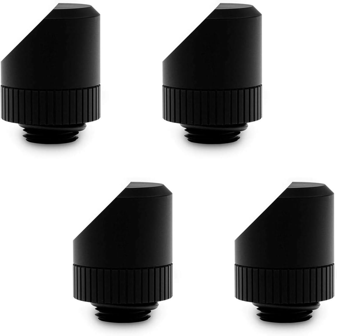 Black 45 Degree Angled Rotary Fitting, 4-Pack L197003
