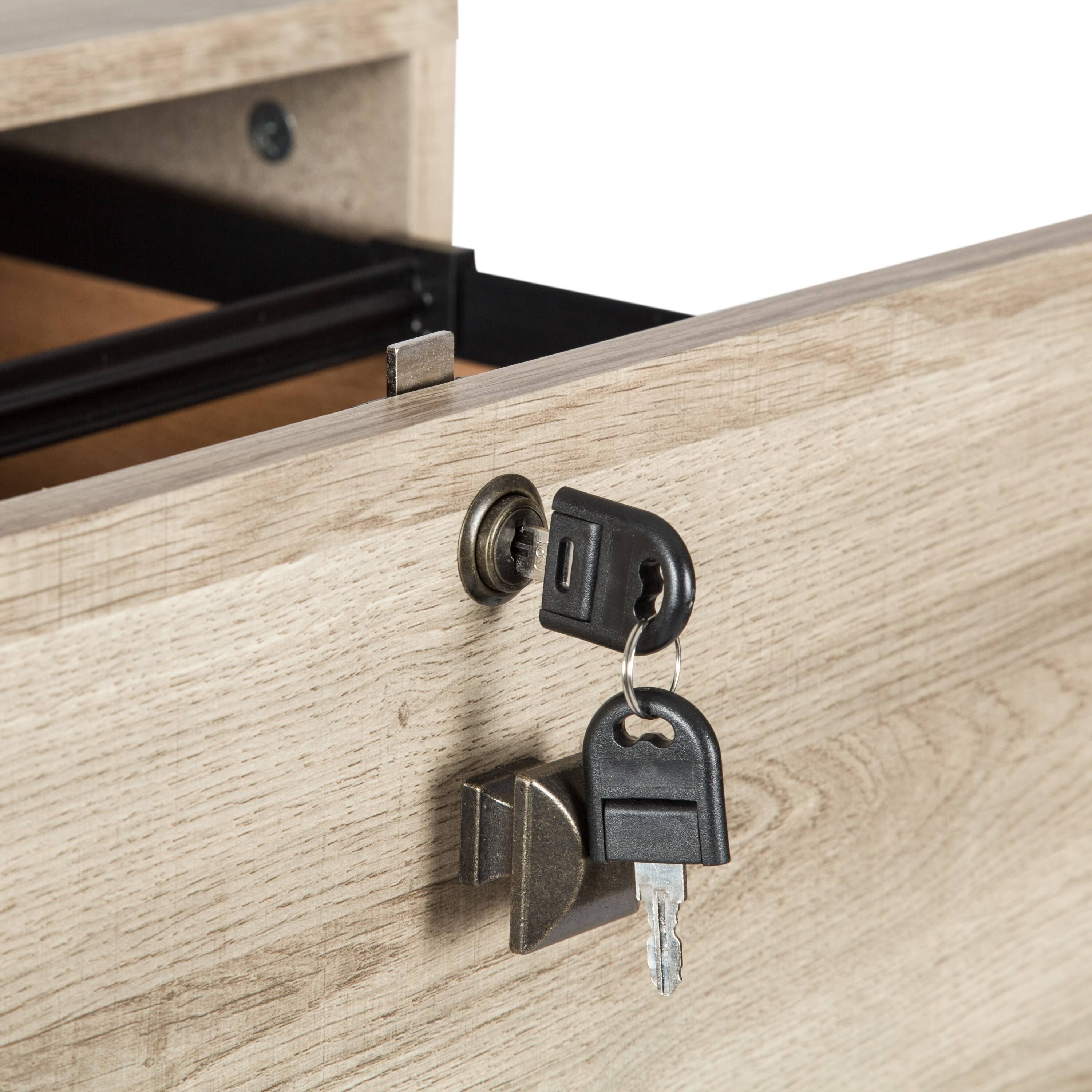 Light Oak Four Drawers Lateral File Q7463
