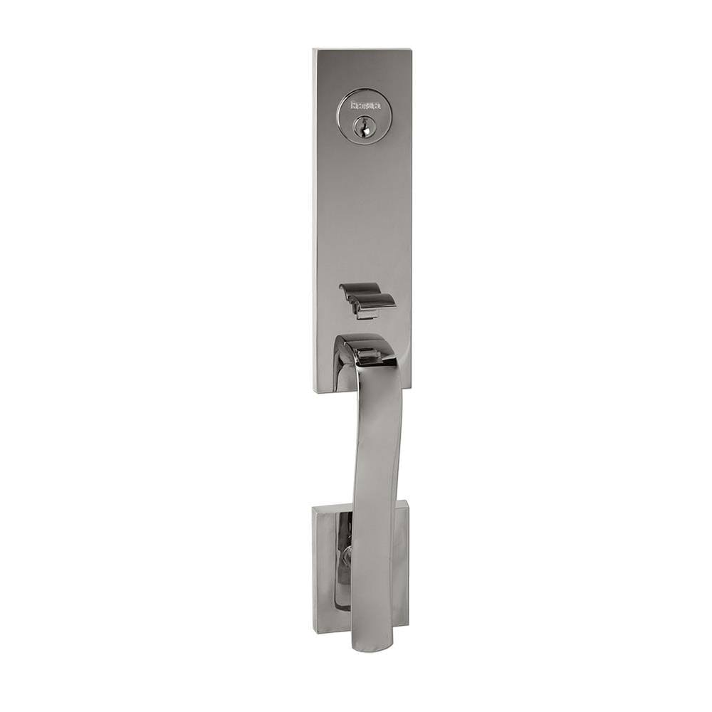 Chrome Single-Cylinder Deadbolt Entry Door Handleset V708004