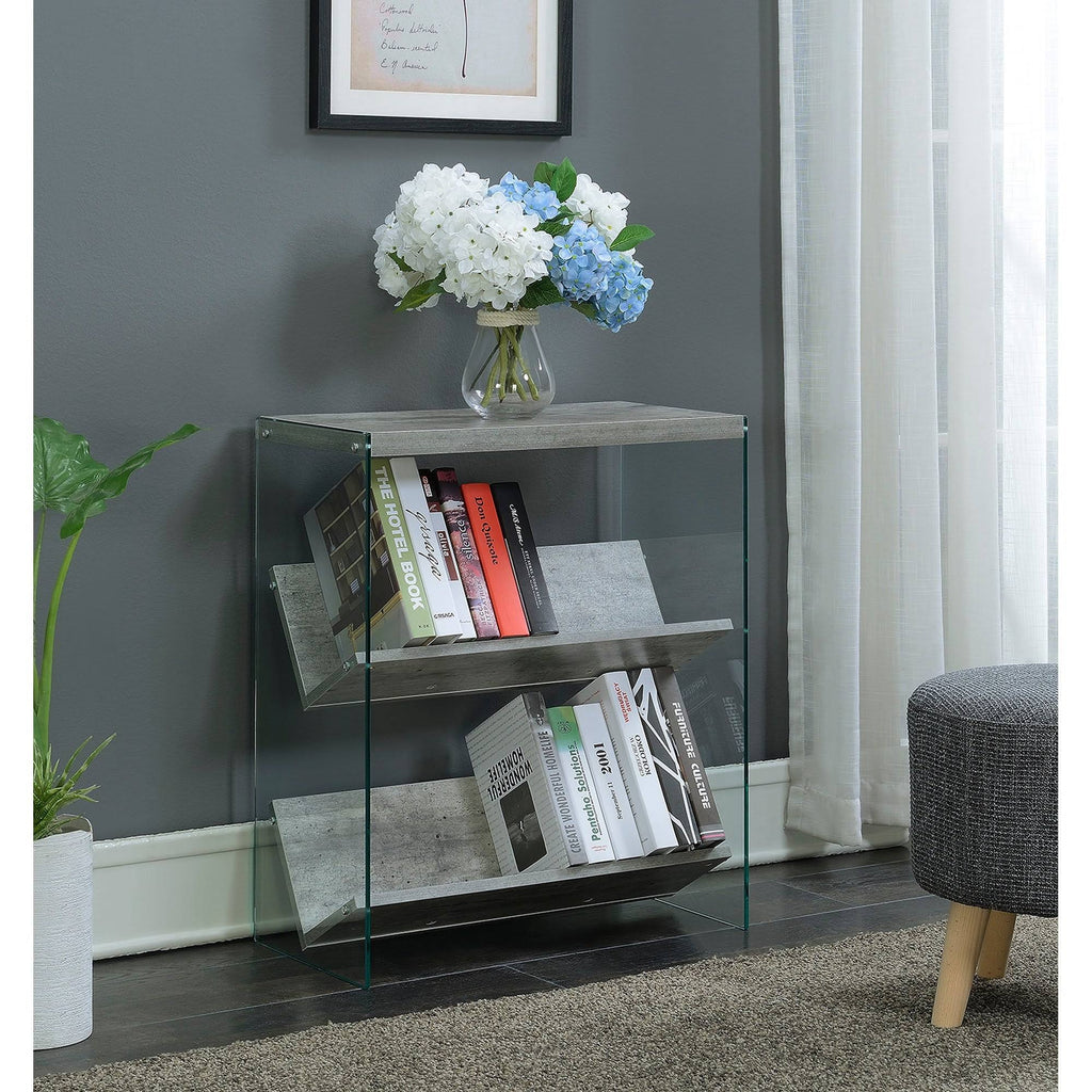Glass/Wood Bookcase M4499