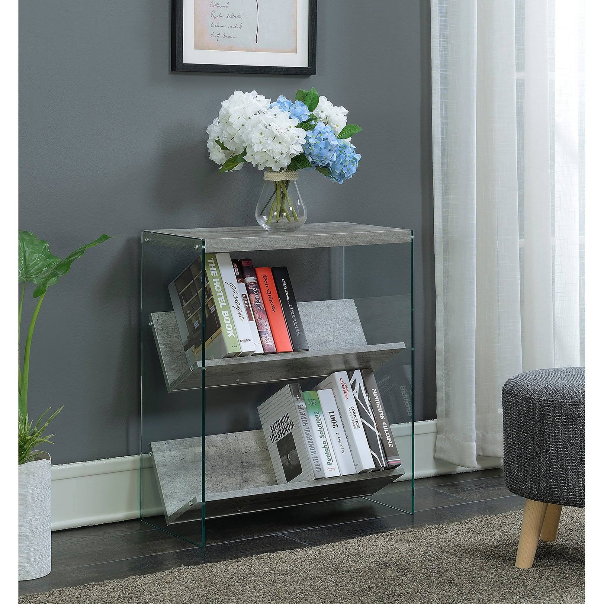 Glass/Wood Bookcase M4499