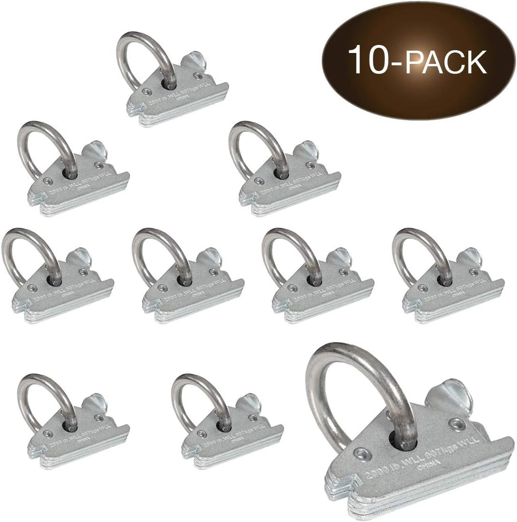 20 Heavy Duty Steel E-Track O-Ring Tie-Down Anchors with Spring Fittings D63474