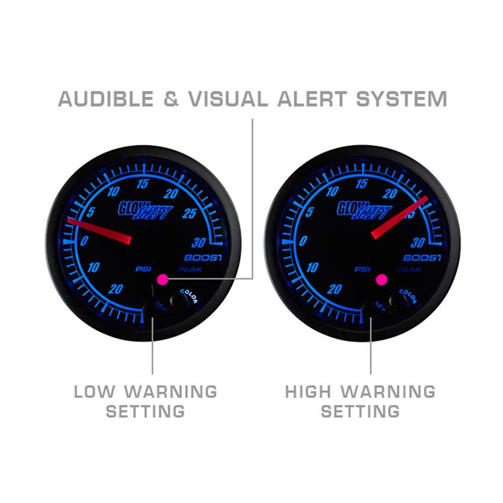 Transmission Temperature Gauge Kit with Electronic Sensor, Black Dial, Tinted Lens, 2-1/16" 52mm, Pack of 2 A929910