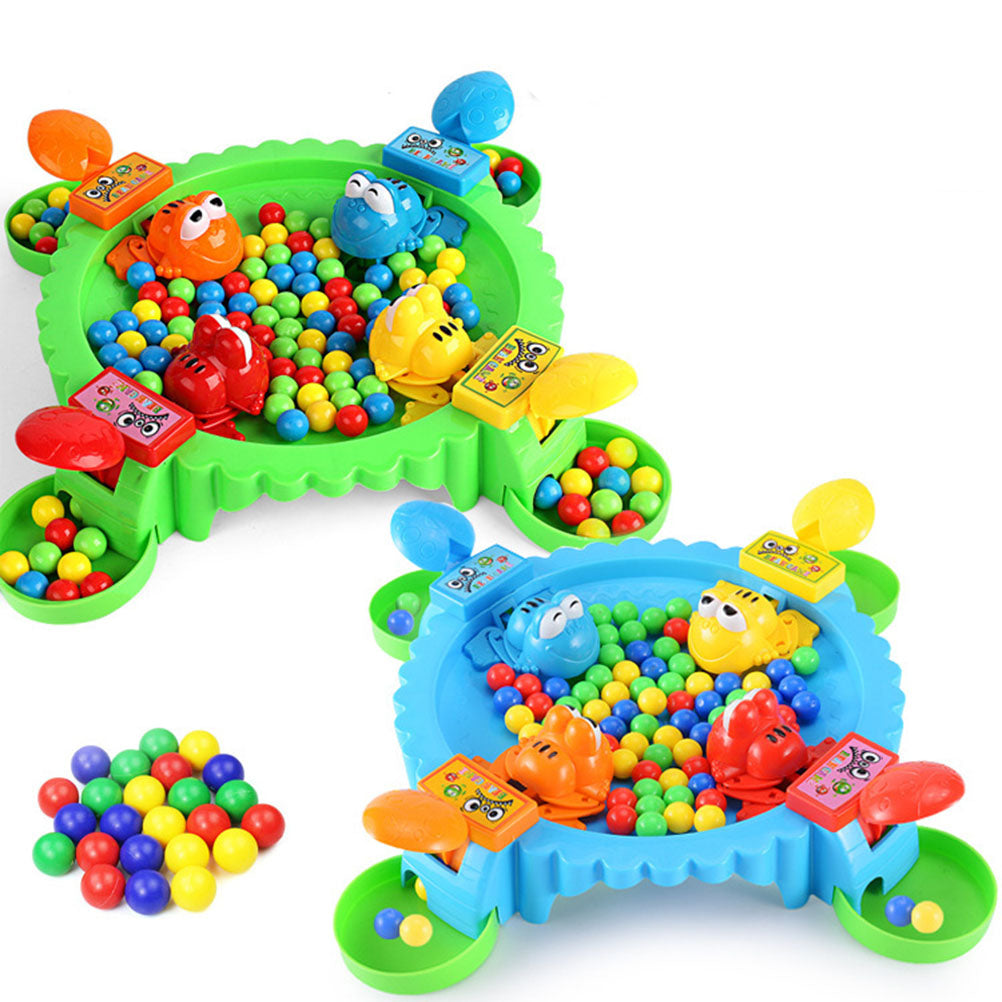 Hungry Game Creative Feeding Froggies Little Eat Beans Desktop Games Toys (4 Players, 24 Beans 478g, Random Color) T68406