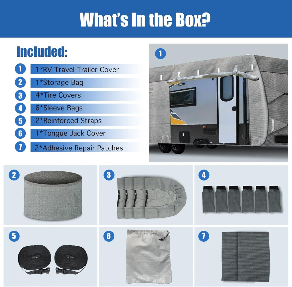 6 Layers Windproof Anti-Scratch UV Resistant RV Cover B139