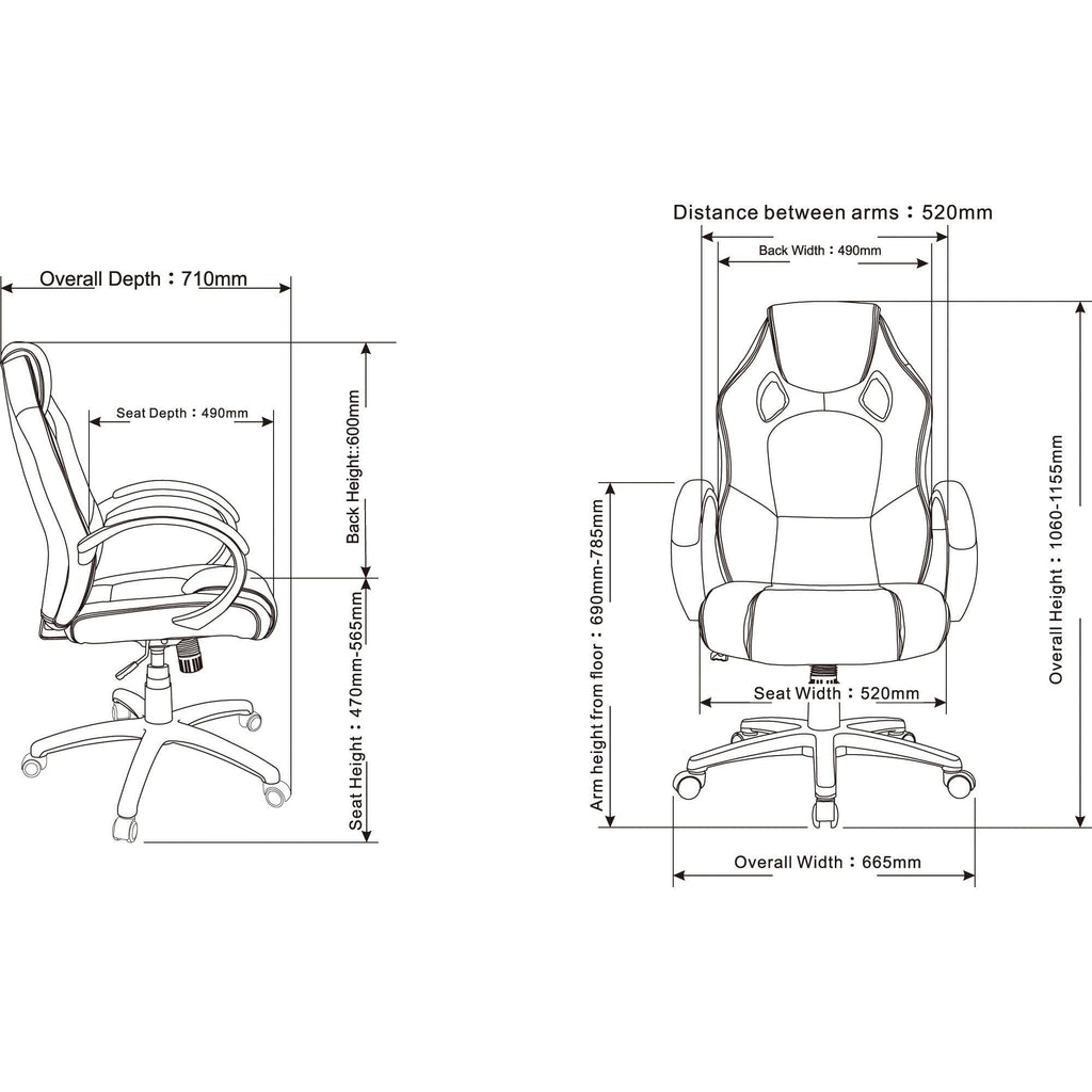 Black High-Back Gaming Chair R35399
