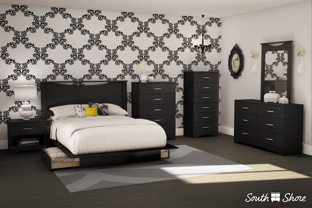 Pure Black Full/Queen Headboard Z935