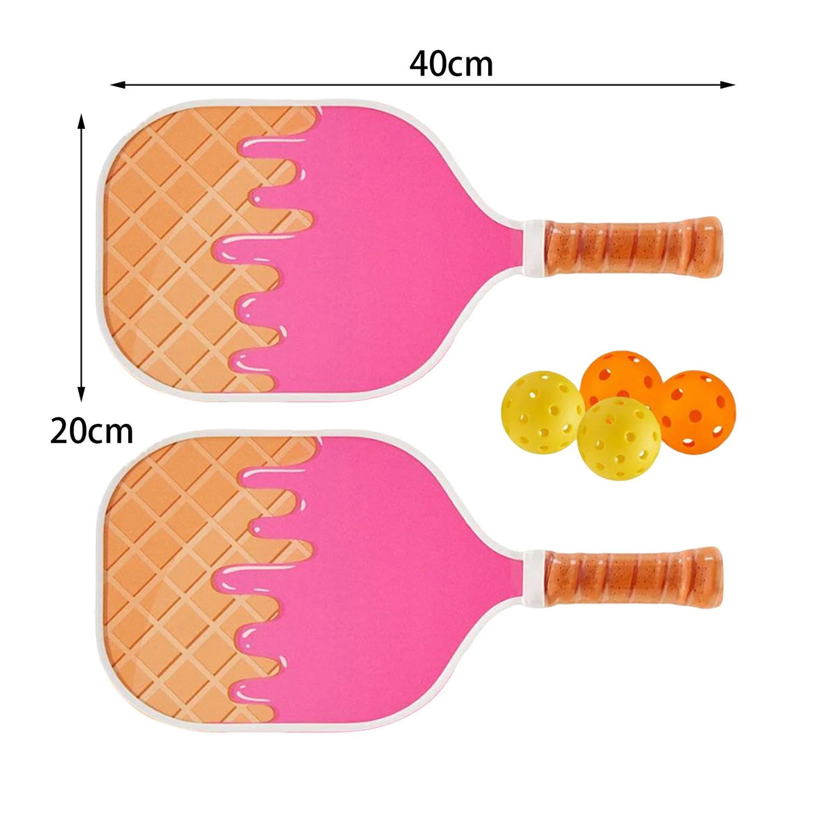 Pickleball Paddle Set with 4 Pickleballs Comfort Grips G15225
