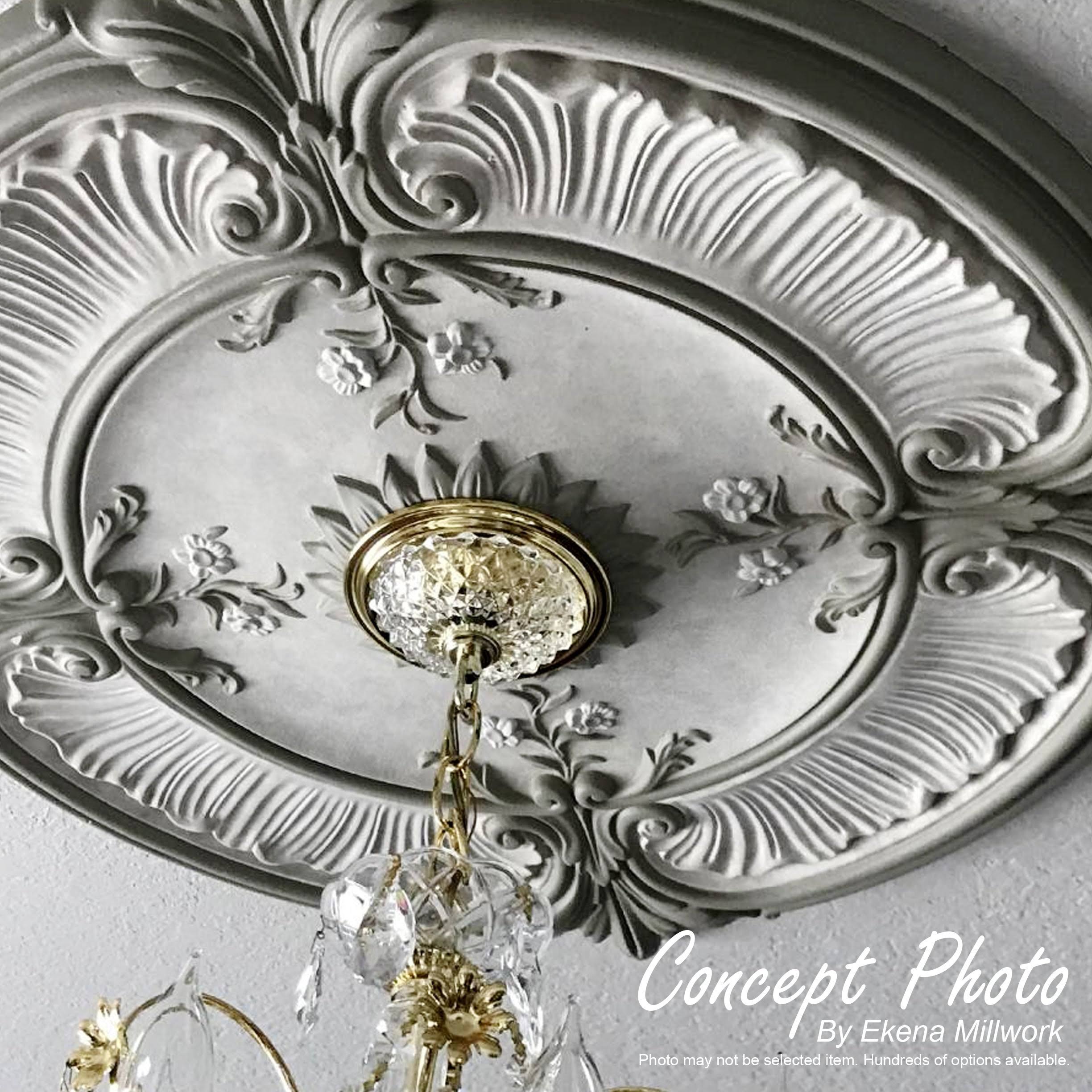11 1/2x22OD x 1x22P Ultra Pure White Ceiling Medallion V63245